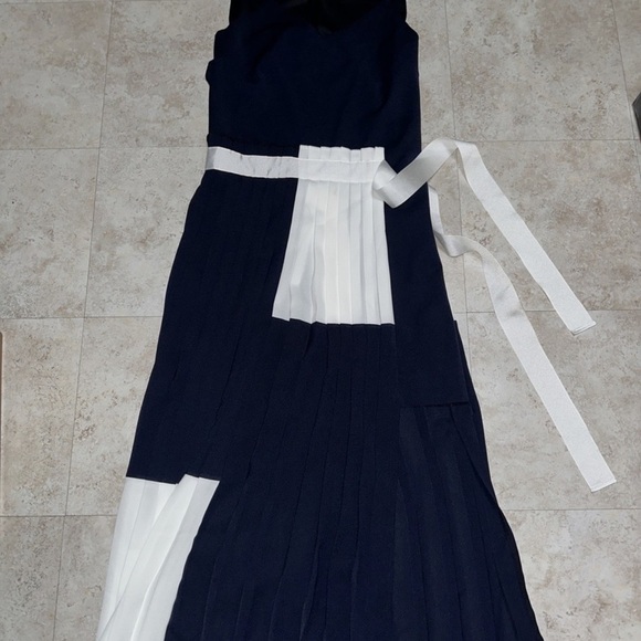 Chic One Shoulder Black and White Dress - Picture 1 of 16